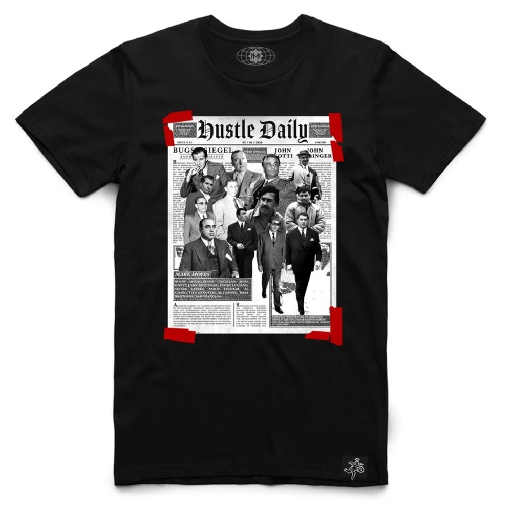 Hustlers Newspaper Print TShirt